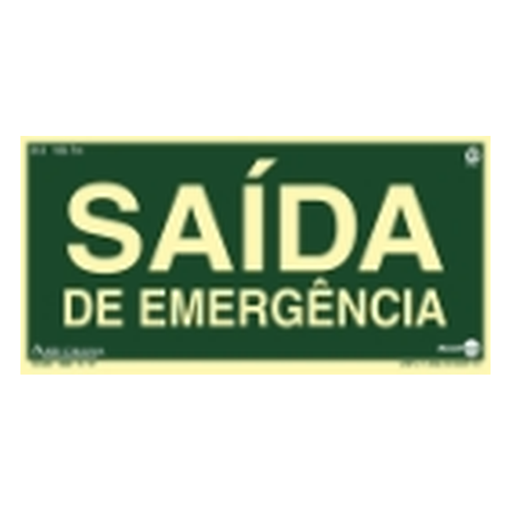 Placa Sin Paf02 S12 2 Saída DE Emergência Pvc 2MM Fotoluminescente 24X12CM Encartale