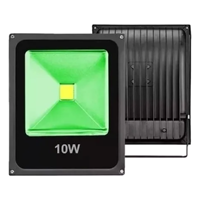 Refletor Slim Smd Fit 10W Verde Ip65 Bivolt Ctb