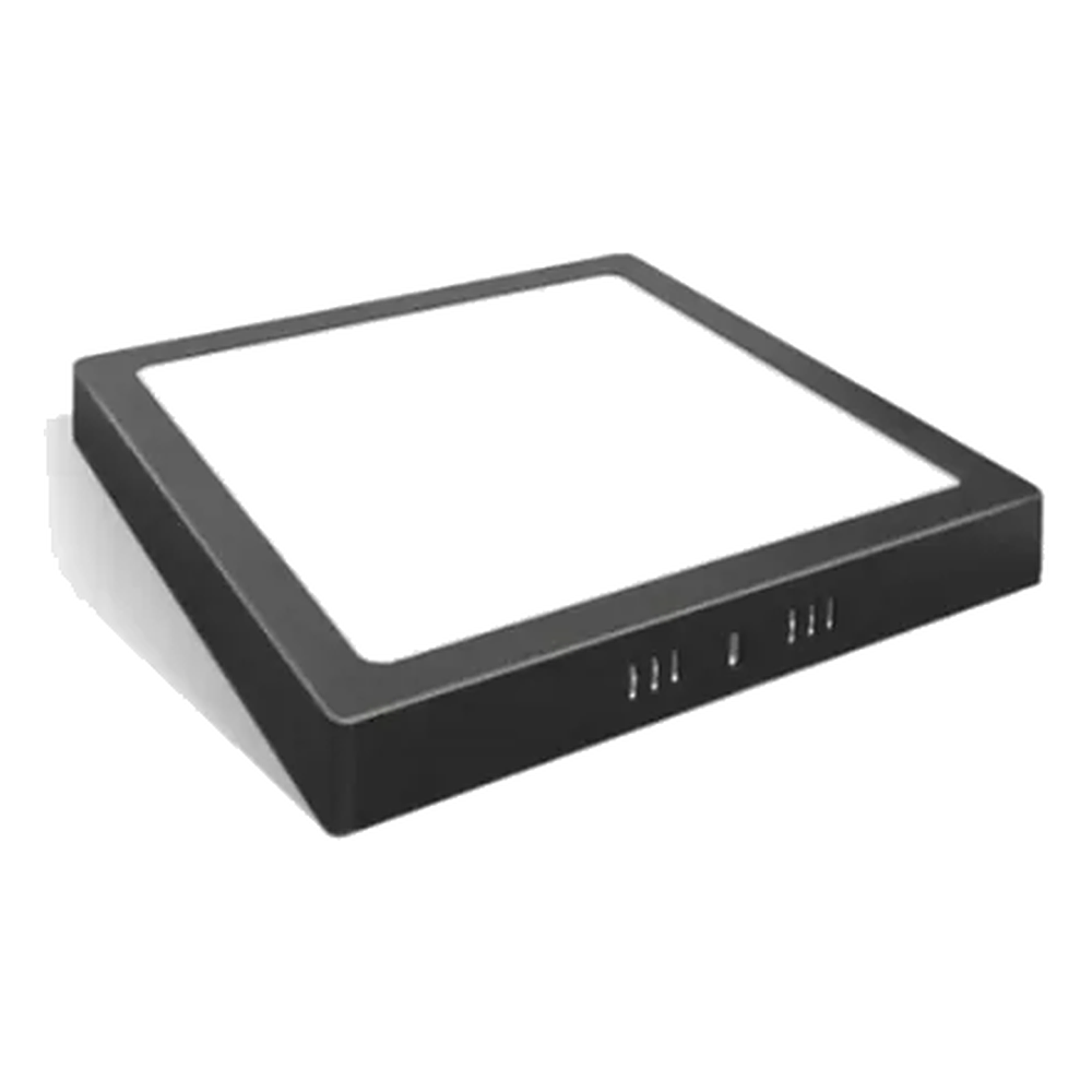 Plafon Quadrado Sobrepor 18W Preto 6500K Lumanti