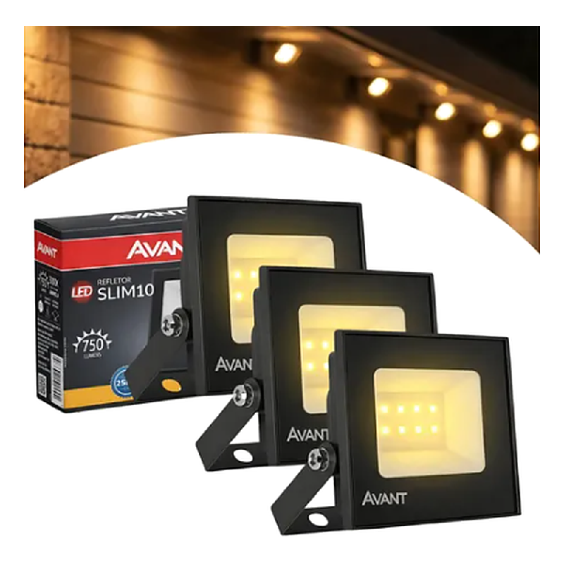 Refletor Led 10W 3000K Avant