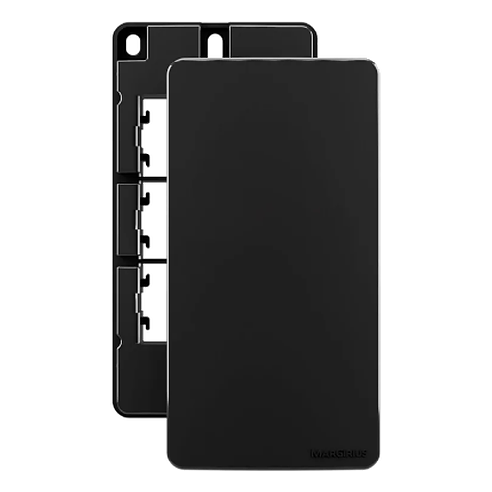 Placa P/ Condulete 1 Pol Cega Horiz C/ Suporte Sleek Ebony Margirius