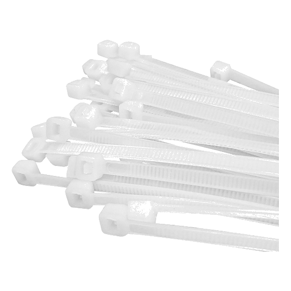 Abracadeira Nylon 300 X 4,8MM Branca C/100
