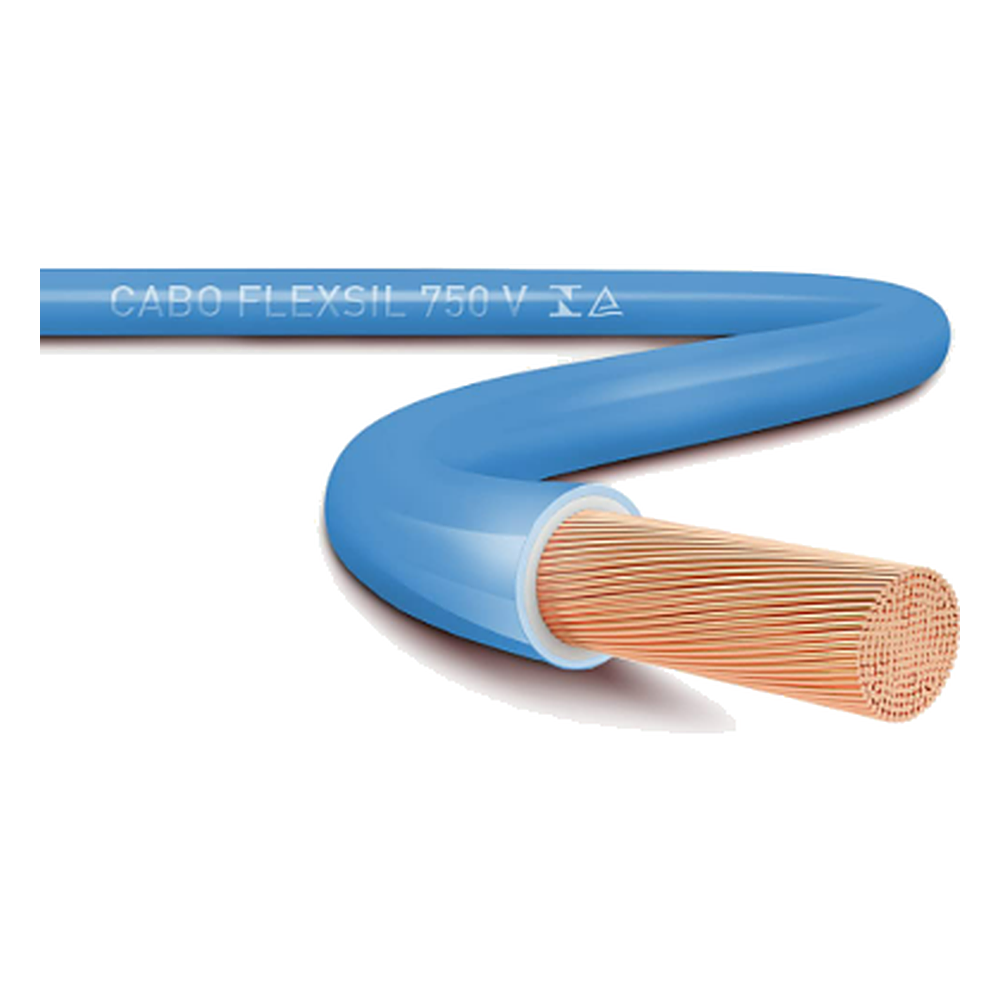 Cabo Flexsil 750 V 6,00MM Azul Por Metro Sil