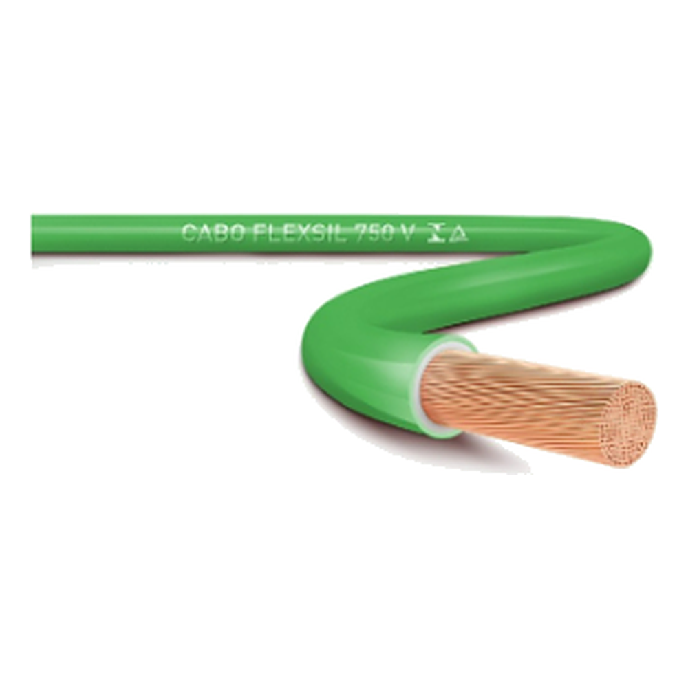 Cabo Flexsil 750 V 6,00MM Verde Por Metro Sil
