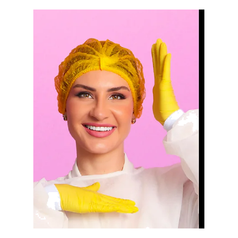 Touca Descartavel Socc Sanfonada (Amarelo) Pct C/100