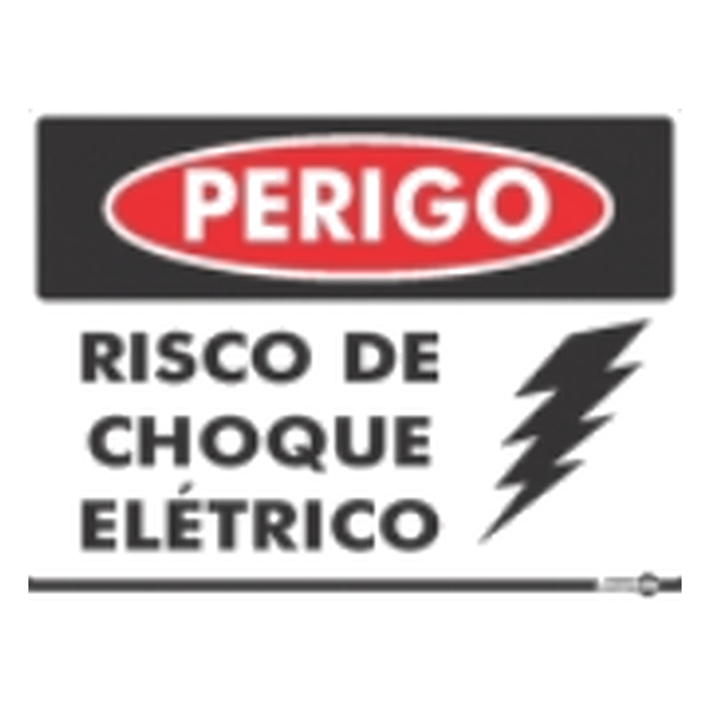 Placa Sin Ps159 Perigo Risco DE Choque Elétrico PS 0,80MM 20X15CM Encartale
