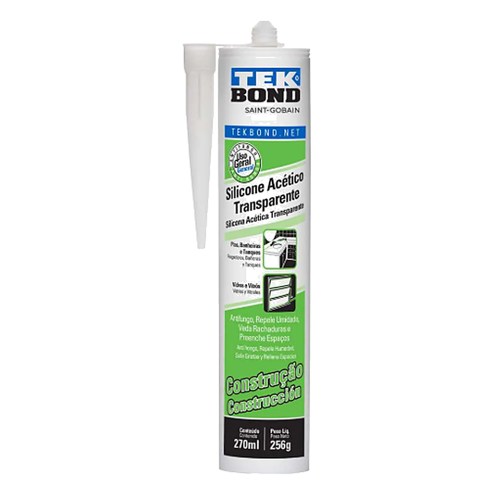 Borracha DE Silicone Acetico 256G Transp Tek Bonde