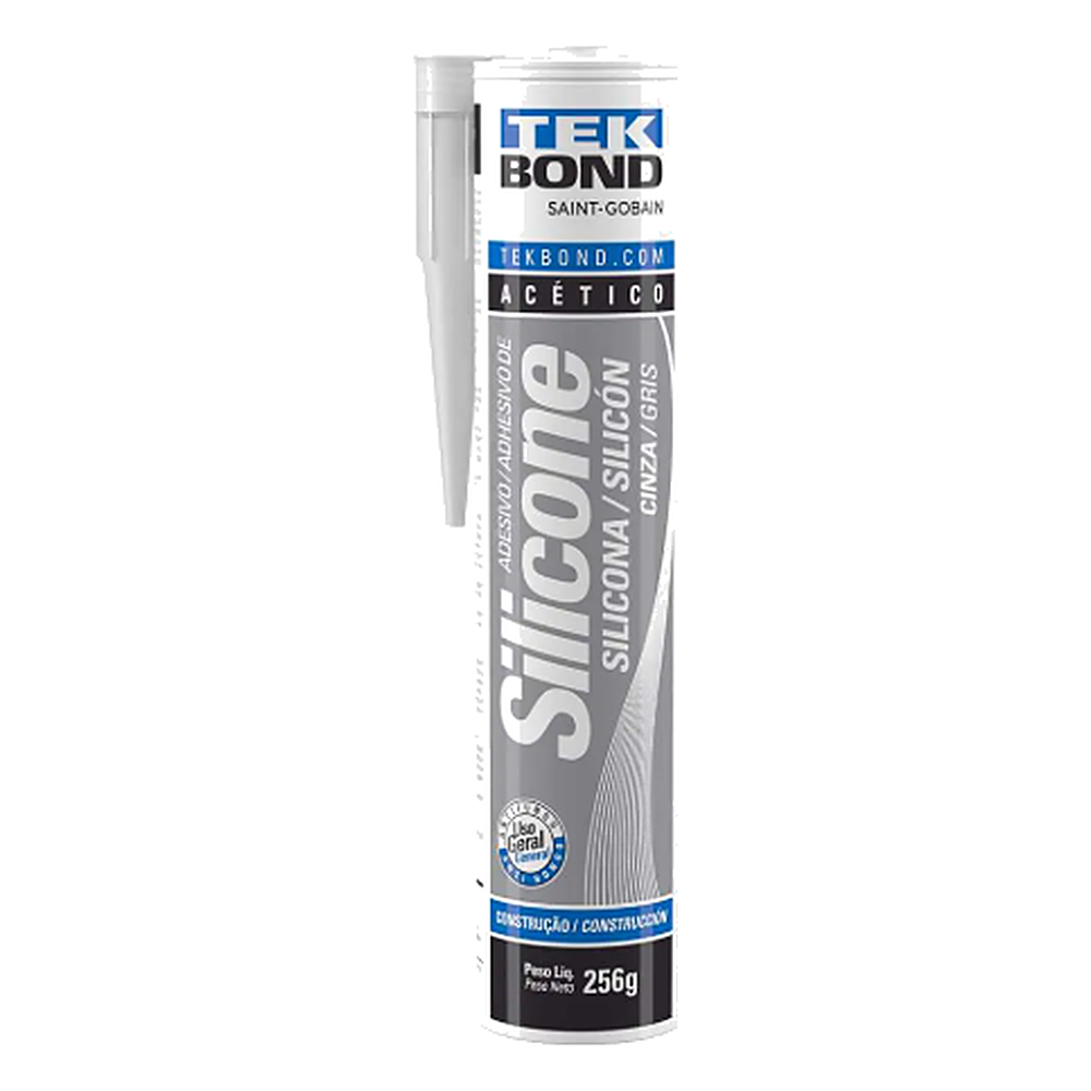 Borracha DE Silicone Acetico 256G Cinza Tek Bonde
