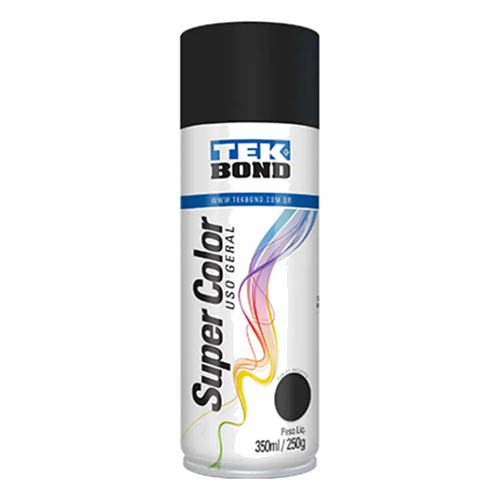 Tinta Spray Preto Fosco 350ML Tek Bonde