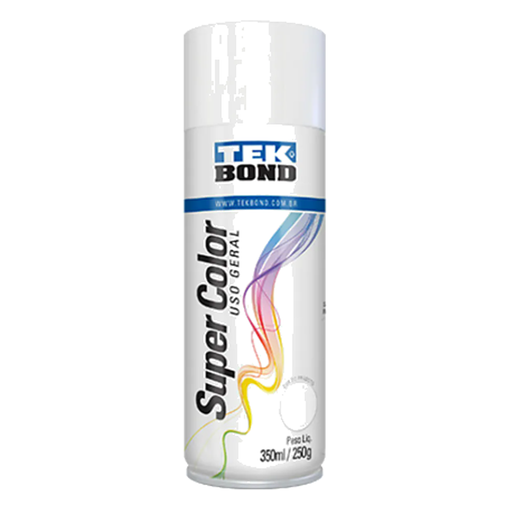 Tinta Spray Branco Brilhante 350ML Tek Bonde