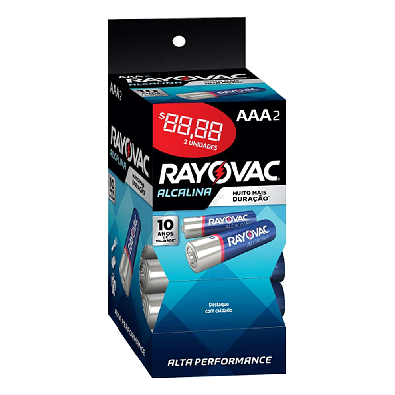 Pilha Alcalina Palito Aaa 2UNID Rayovac