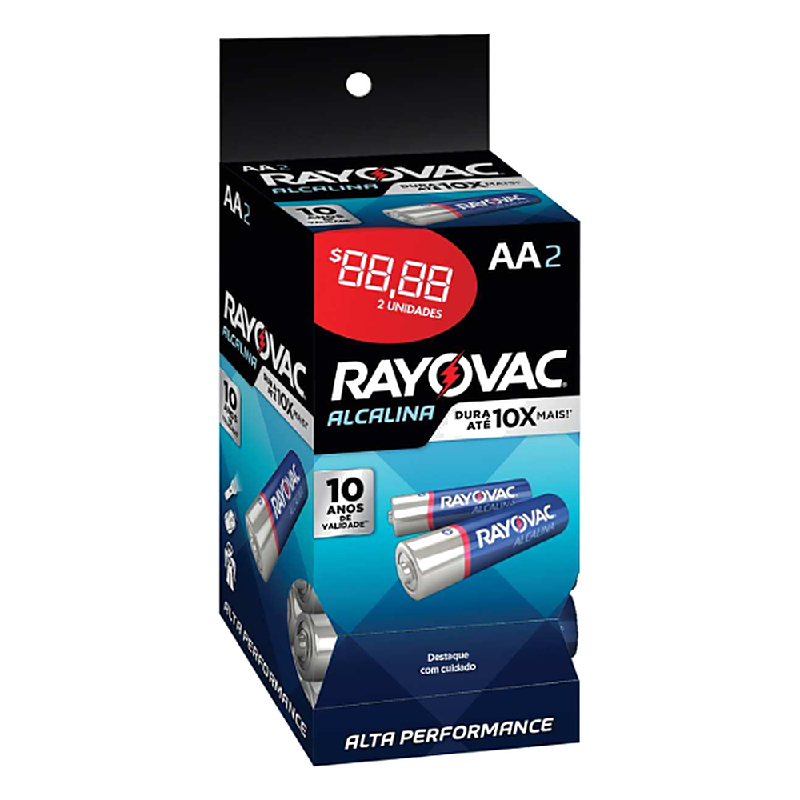 Pilha Alcalina Pequena AA 2UNID Rayovac