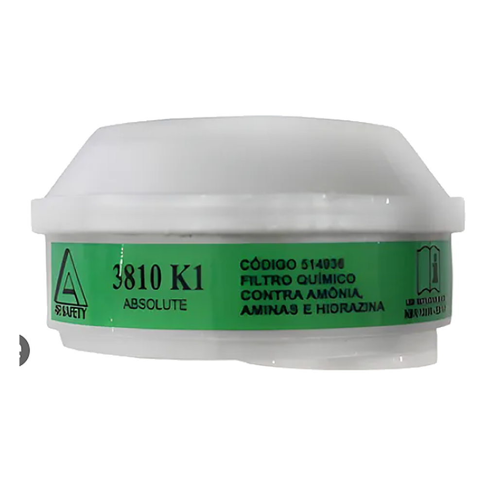 Filtro Químico Tipo 3810 K1 (Amonia) 514936 P/ Masc Absolute 2 Cart Airsafety