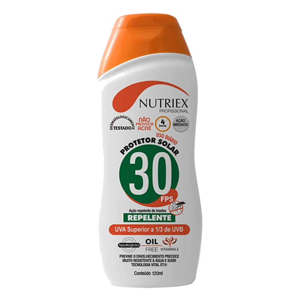 Protetor Solar Fps 30 Com Repelente Profissioanl 120ML Nutriex
