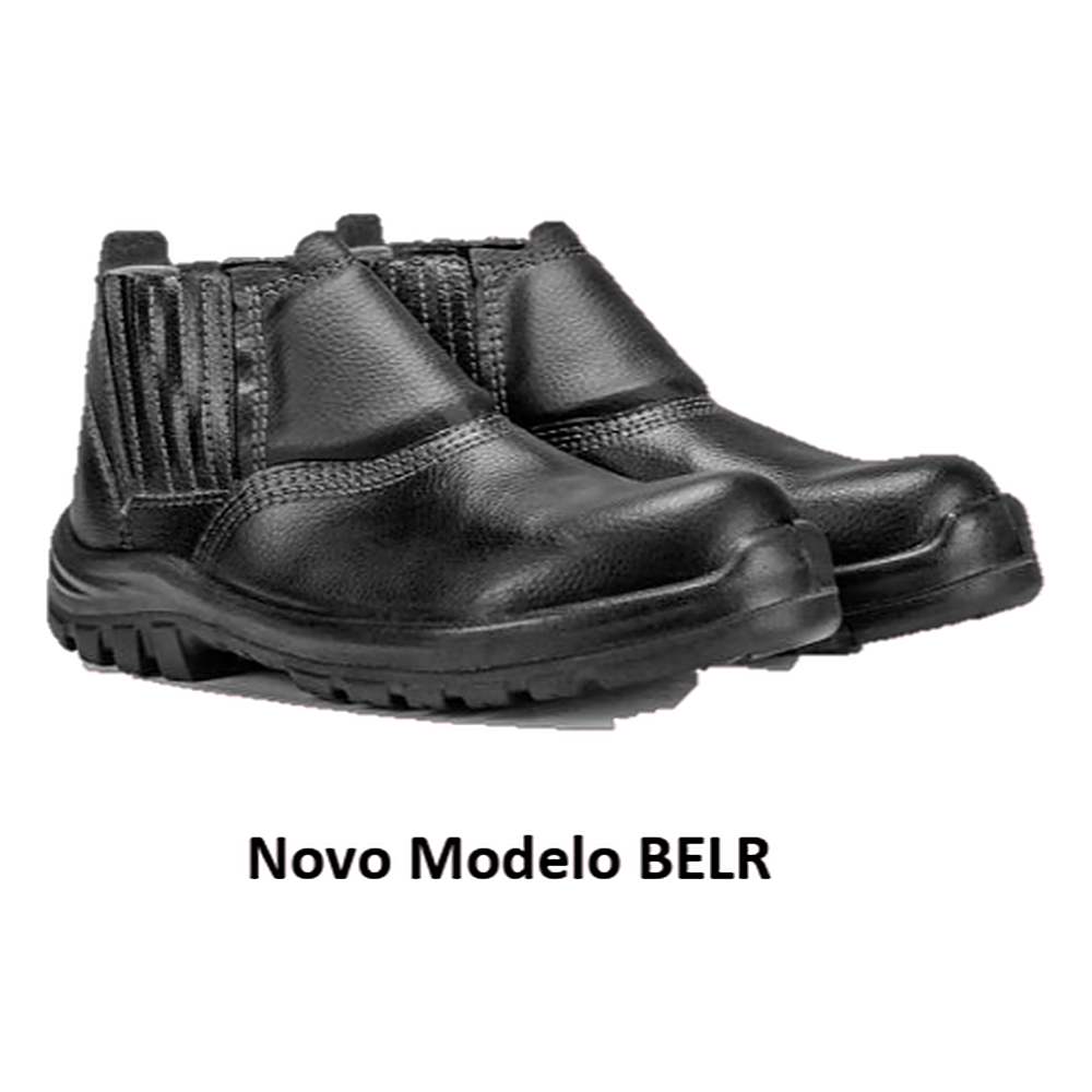 2020BELR4600LL Botina Preta Elastico Microfibra Bico Plastico Bracol