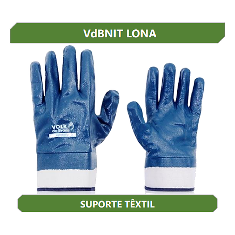 Luva Vdbnit Lona Banho Nitrilico Volk