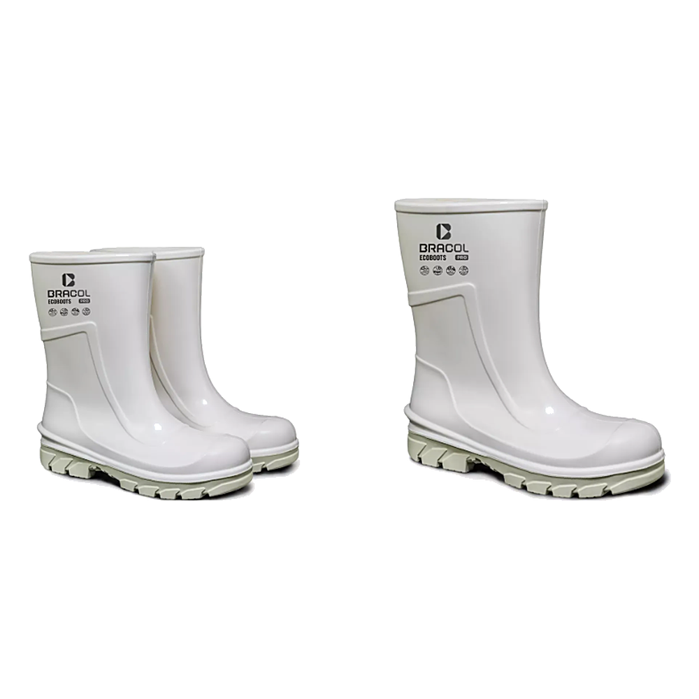 Bota DE PU Ecoboots Branca Bico Composite Bracol